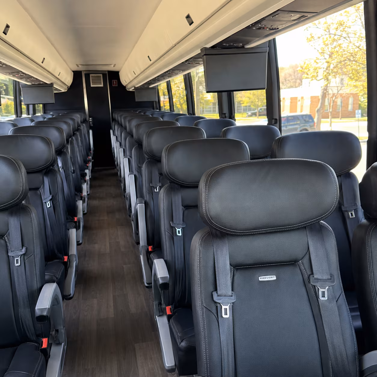 waterbury charter bus interior