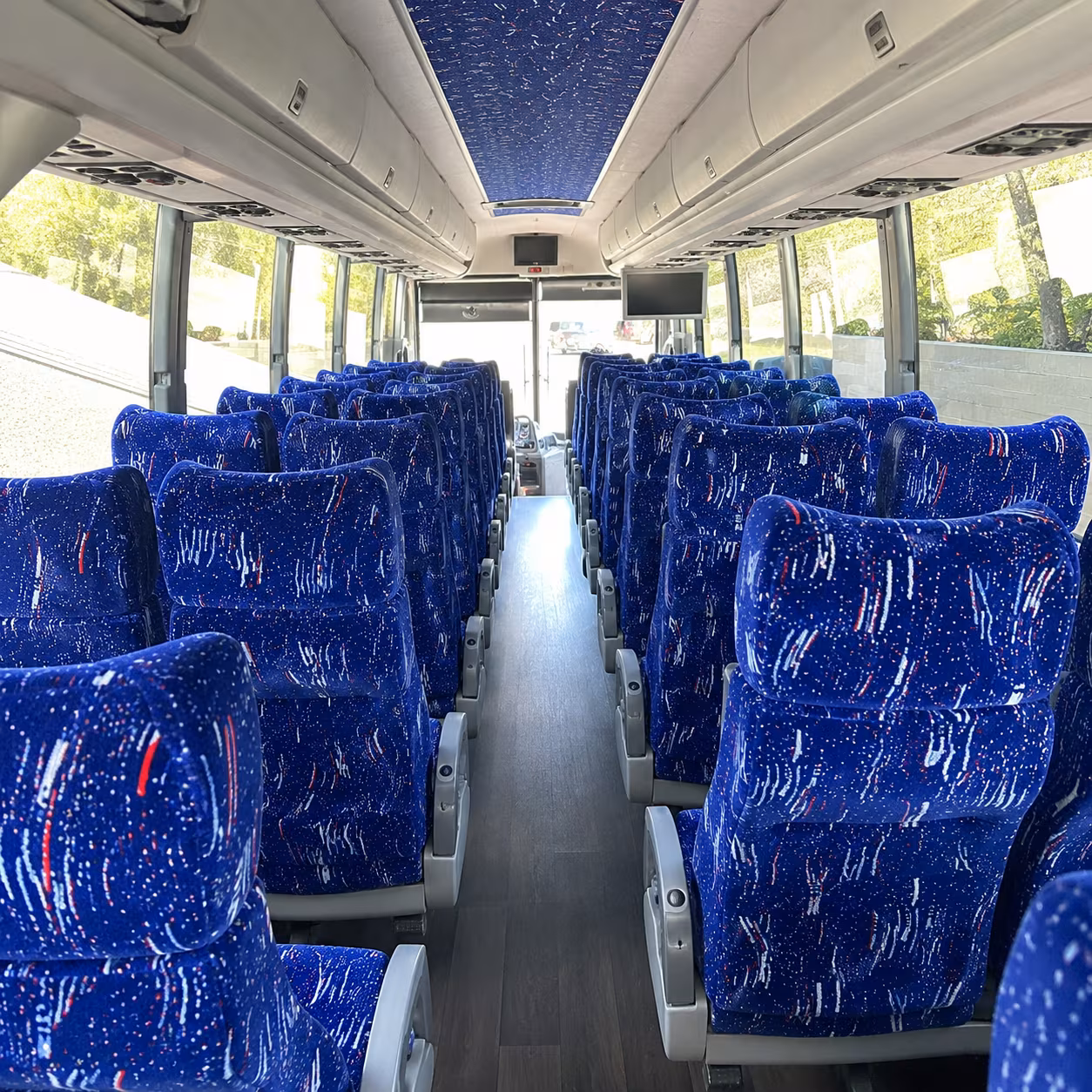 waterbury charter bus rental interior